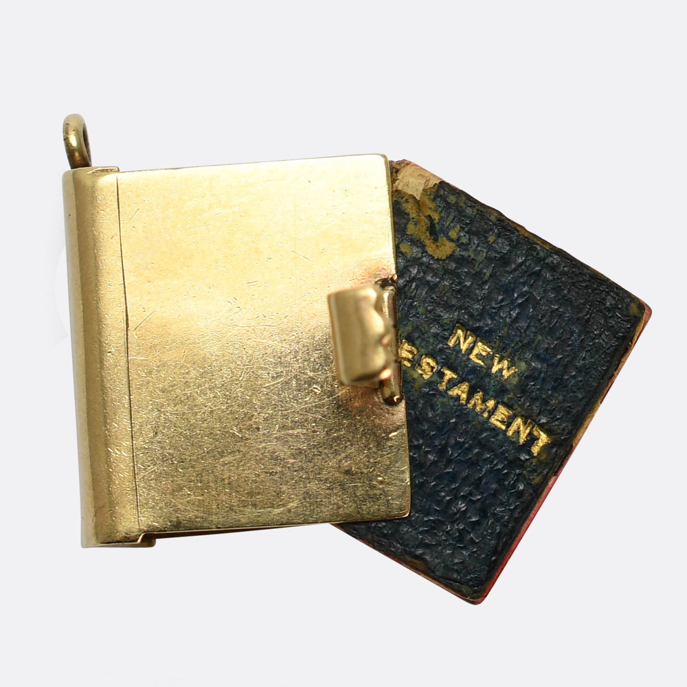 Victorian Gold Miniature Bible Charm