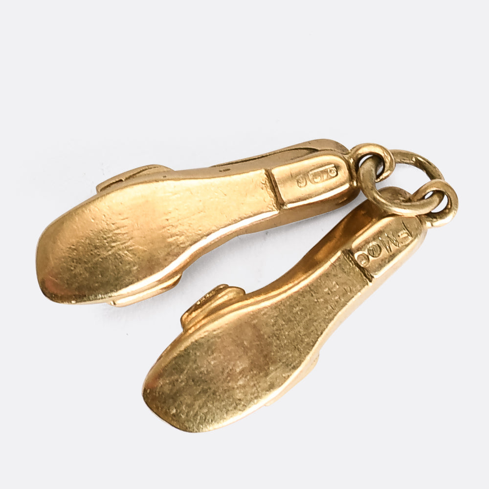 Victorian Gold Slippers Charm