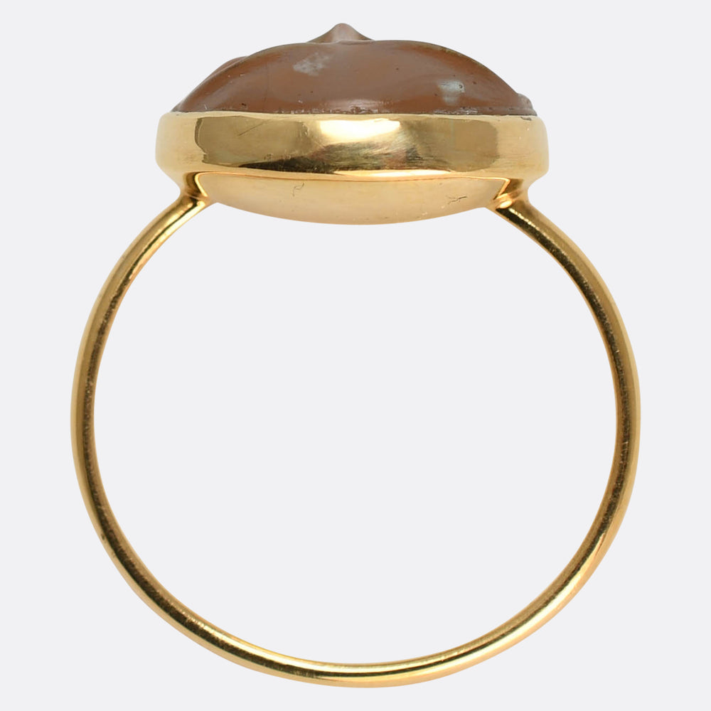 Victorian Man in the Moon Saphiret Ring