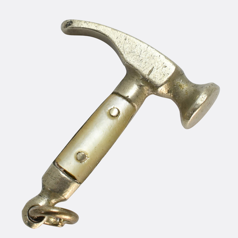 Victorian Mother of Pearl Hammer Charm