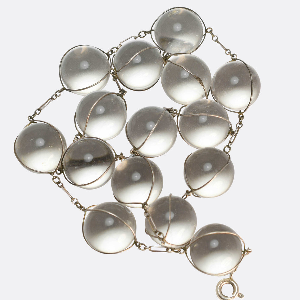 Victorian Pool of Light Silver Necklace