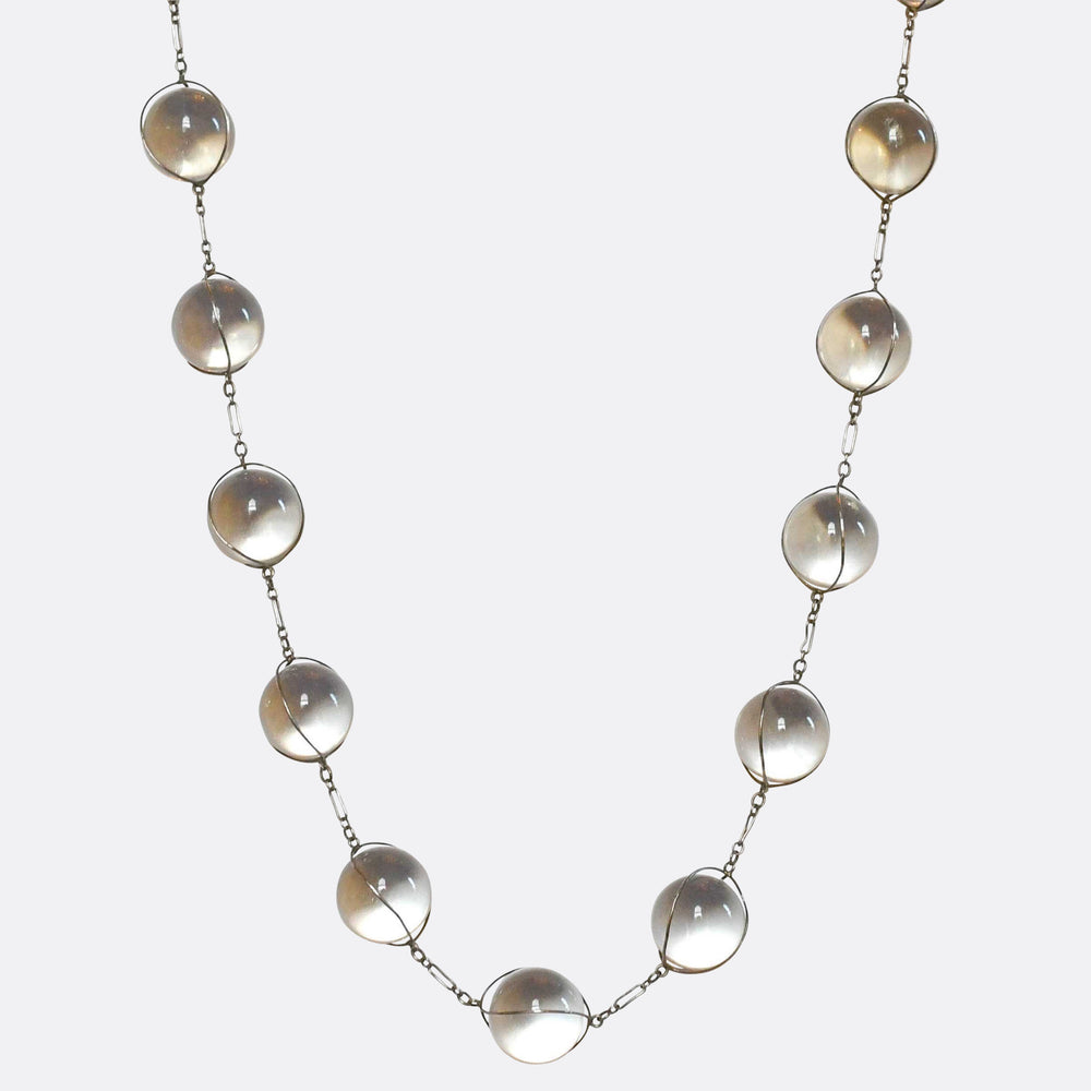 Victorian Pool of Light Silver Necklace