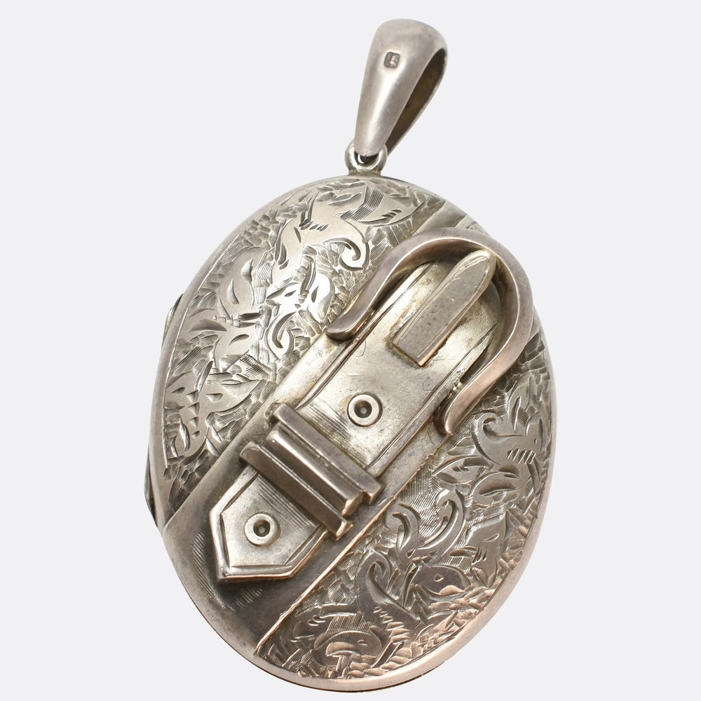 Victorian Silver Buckle Locket