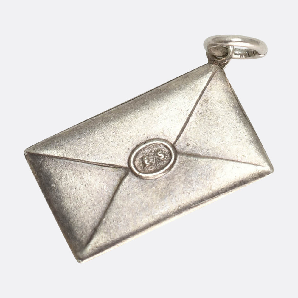 Victorian Silver Good Luck Letter Charm