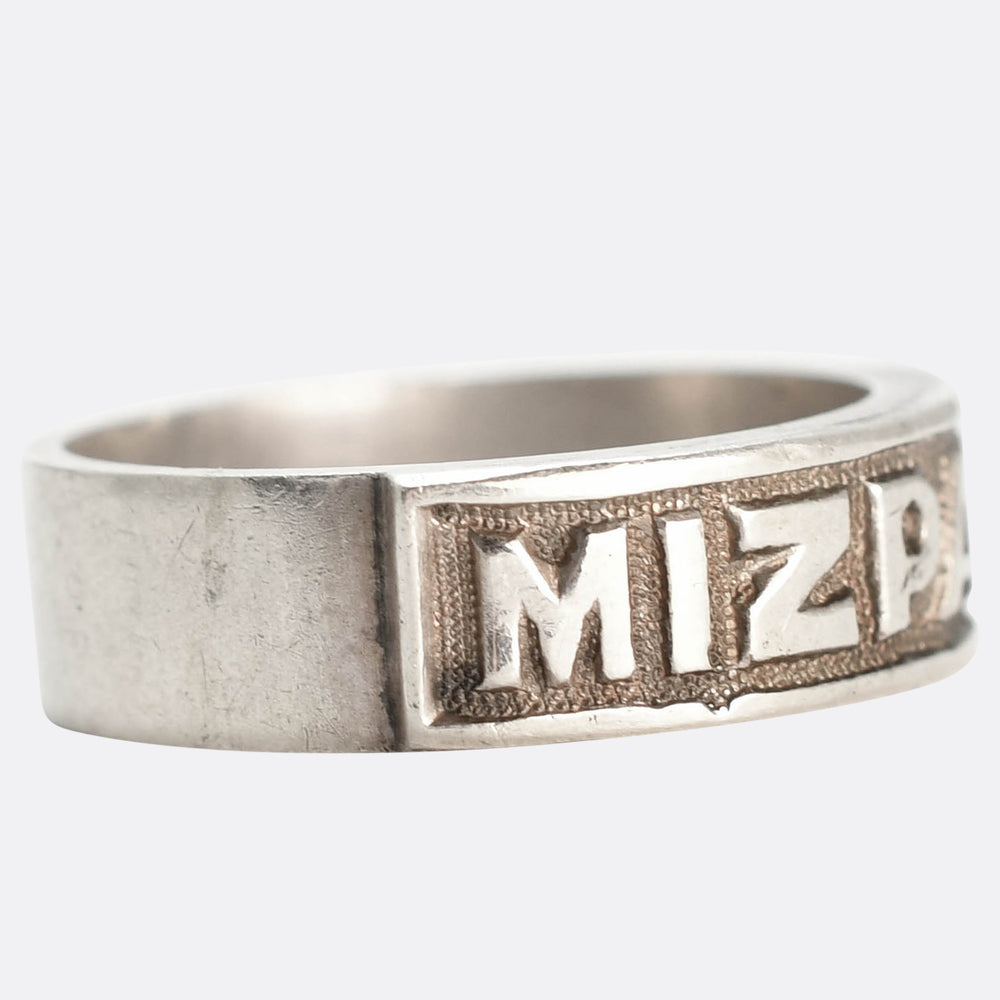 Victorian Silver Mizpah Ring