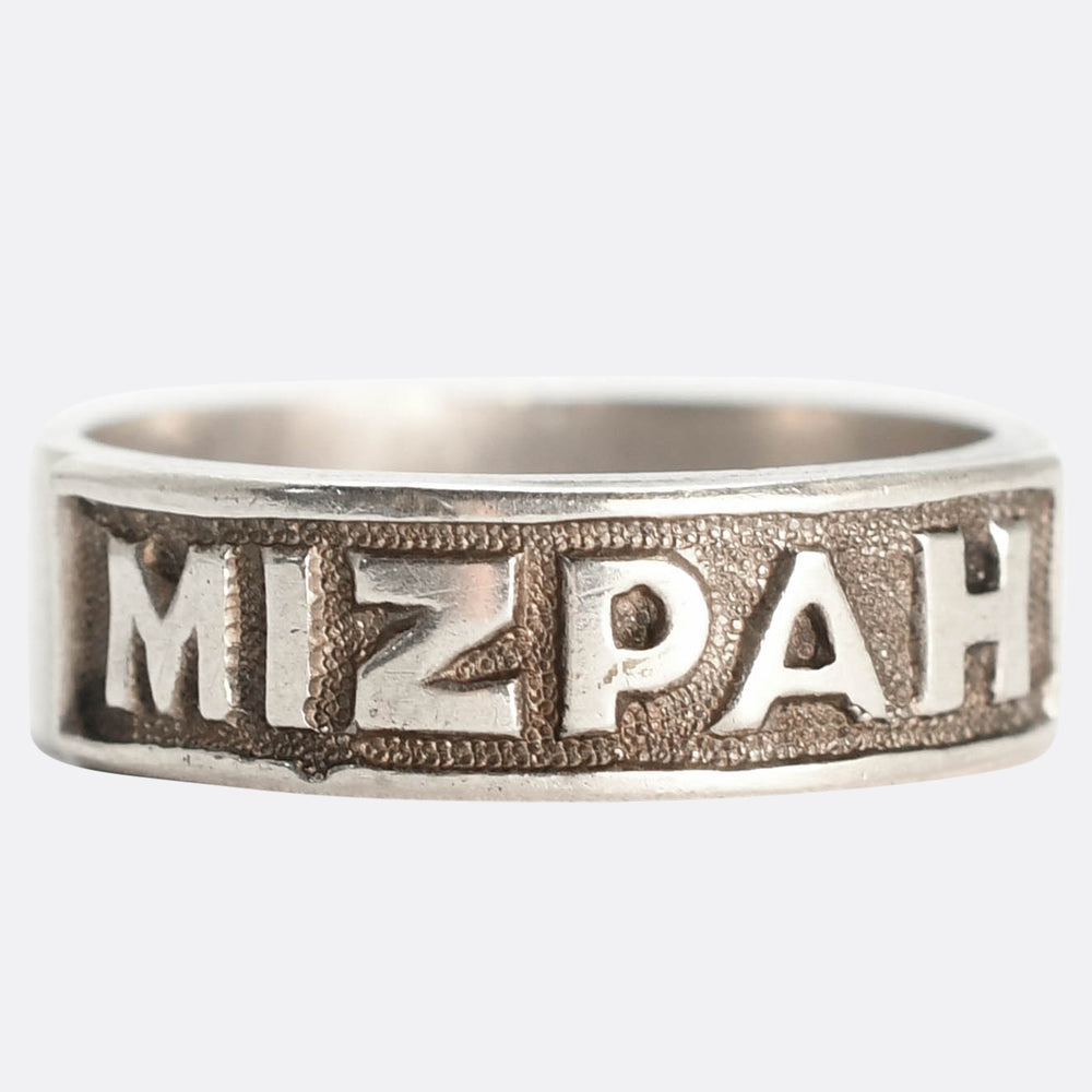 Victorian Silver Mizpah Ring