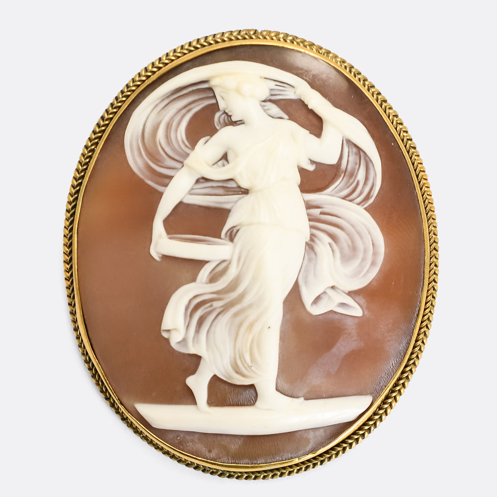 Victorian The Dancing Muse Cameo Brooch