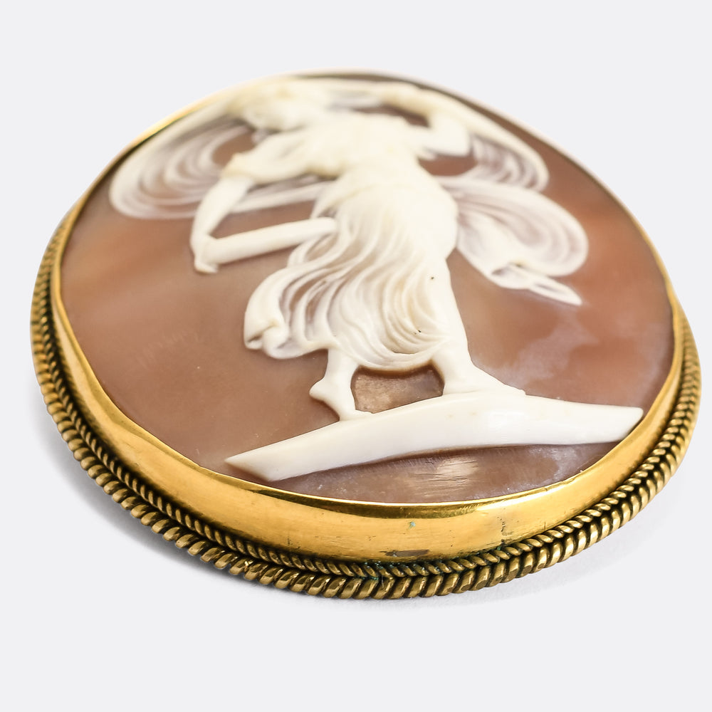 Victorian The Dancing Muse Cameo Brooch