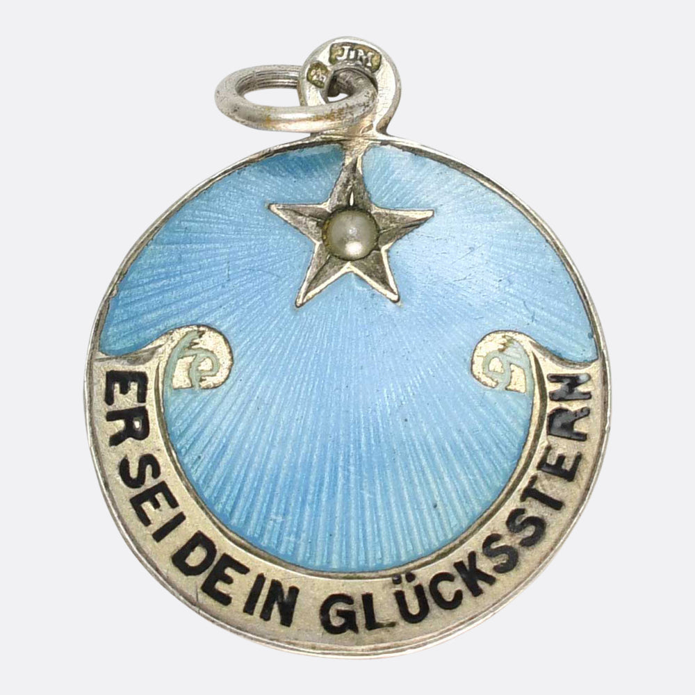 Victorian This Be Your Lucky Star Enamel Lucky Charm