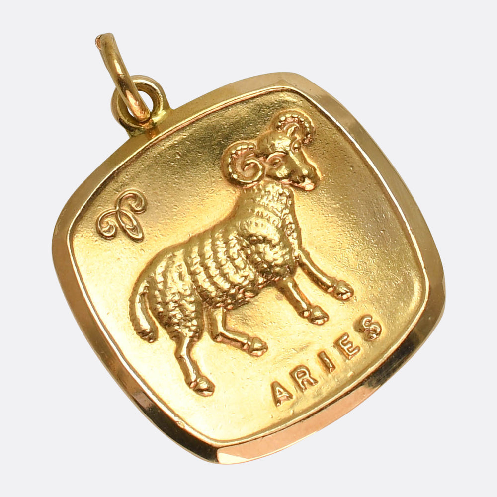 Vintage 14k Gold Aries Pendant