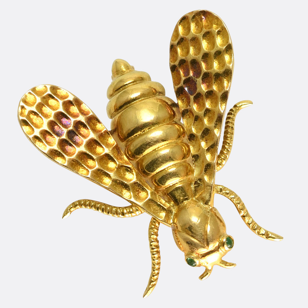 Vintage 18k Gold Bee Brooch by Chaumet