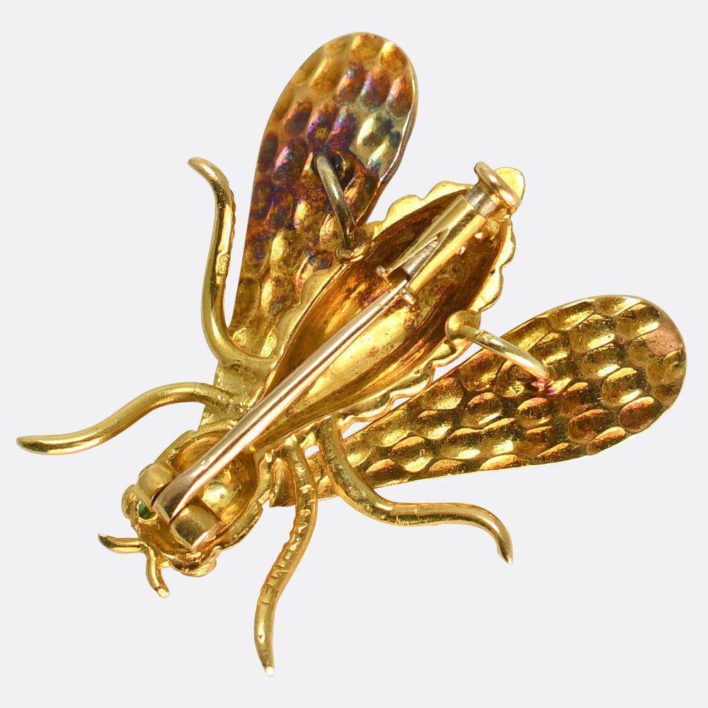 Vintage 18k Gold Bee Brooch by Chaumet