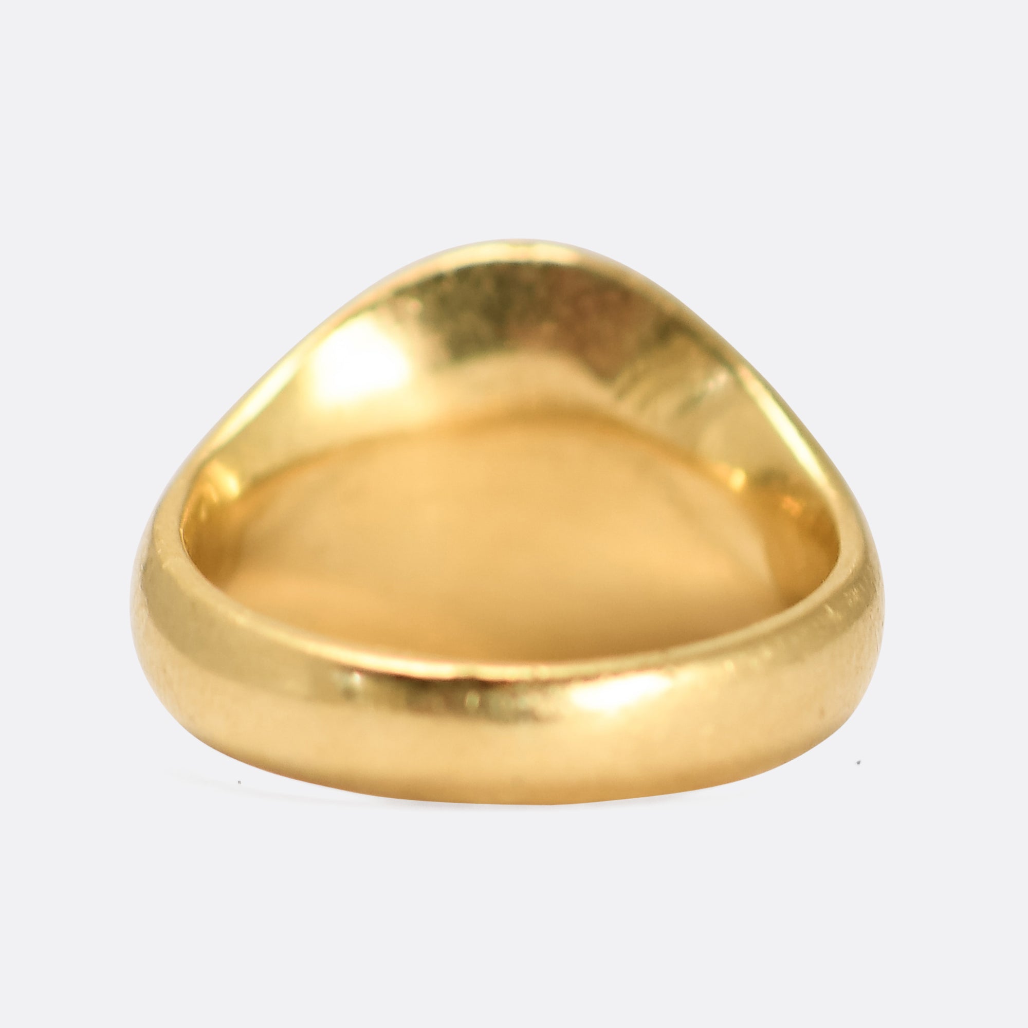 14K GOLD HAND ENGRAVED CODE OF ARMS RING