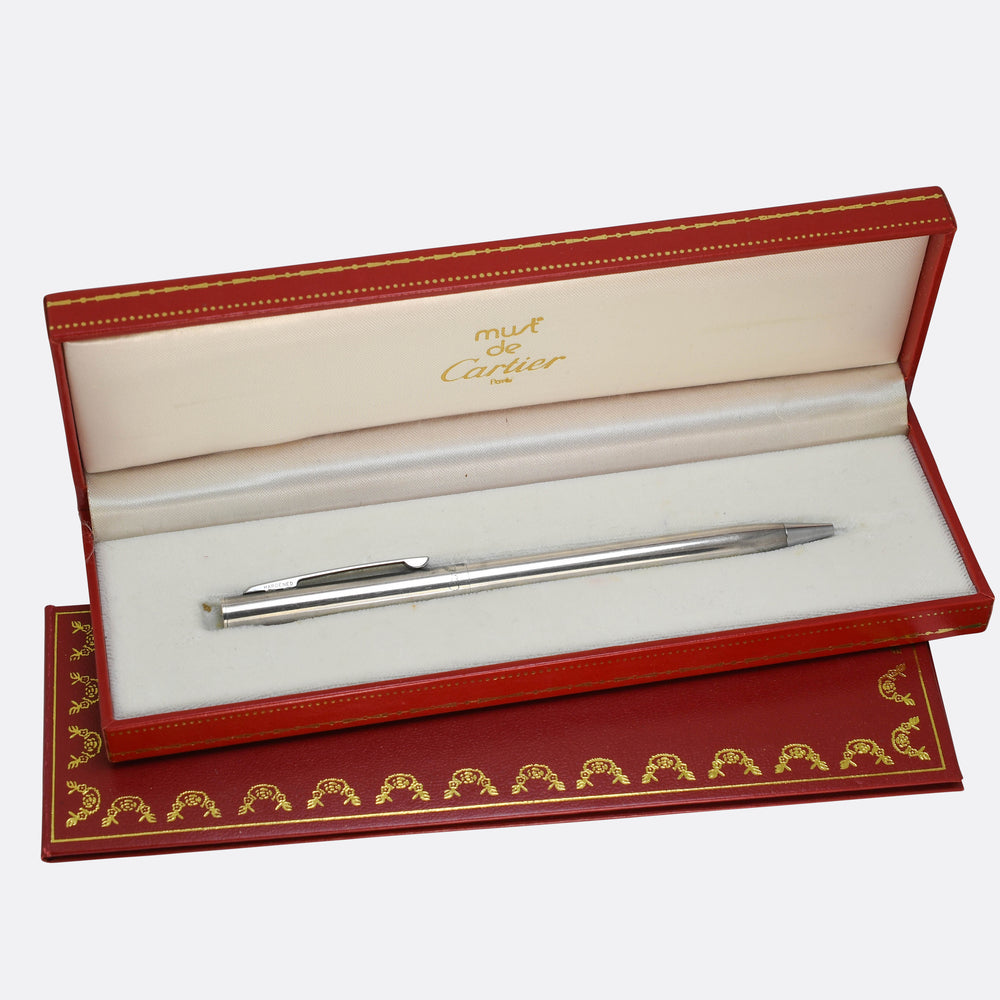 Vintage Cartier Silver Ballpoint Pen