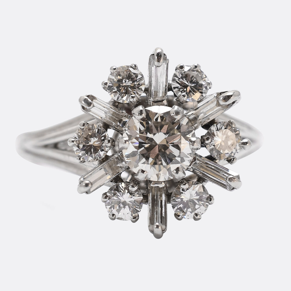 Vintage Diamond Cluster Ring