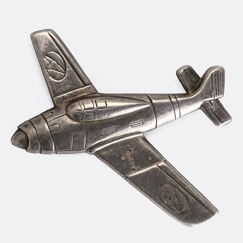 WW2 Silver Fighter Aircraft Sweetheart Brooch – Butter Lane Antiques