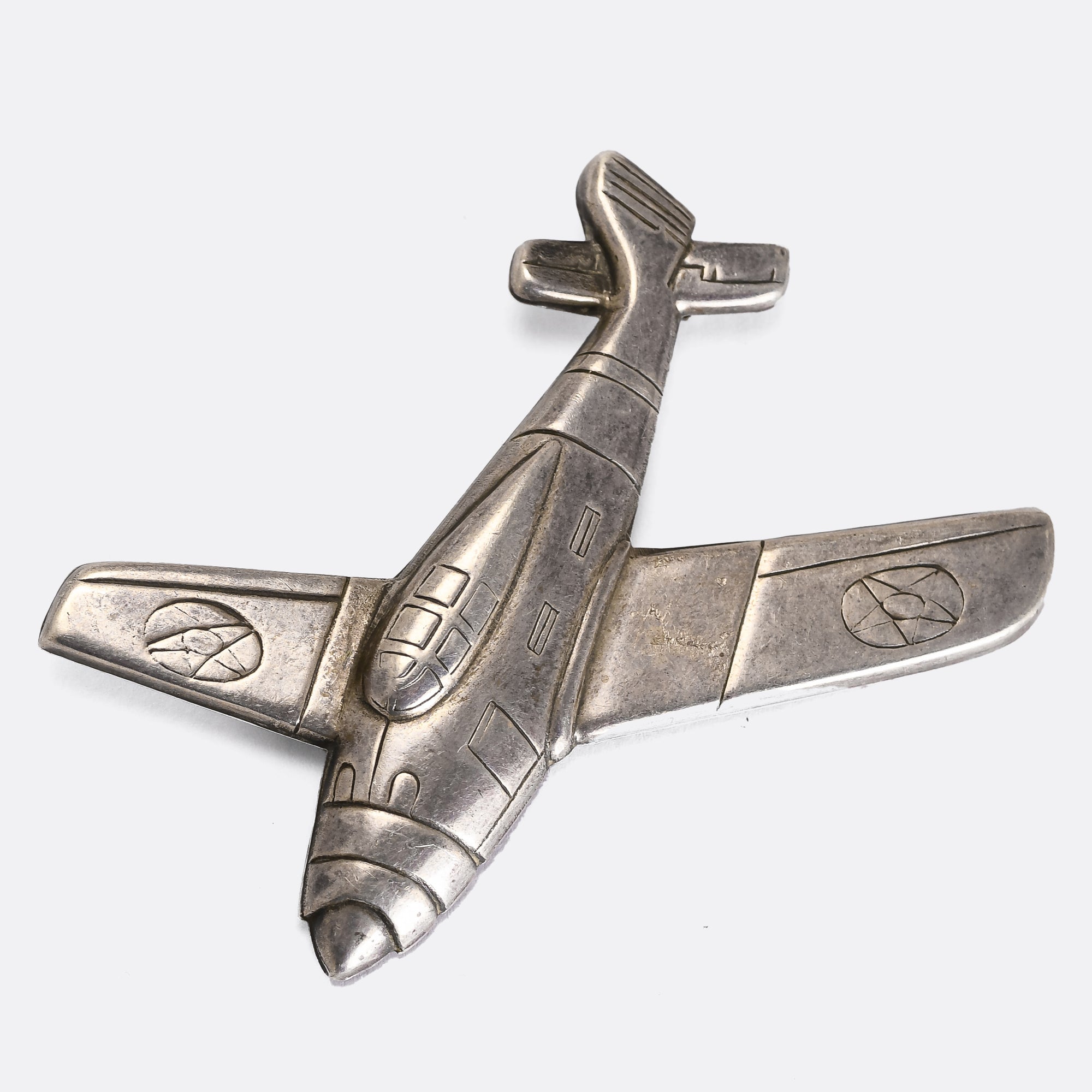 WW2 Silver Fighter Aircraft Sweetheart Brooch – Butter Lane Antiques