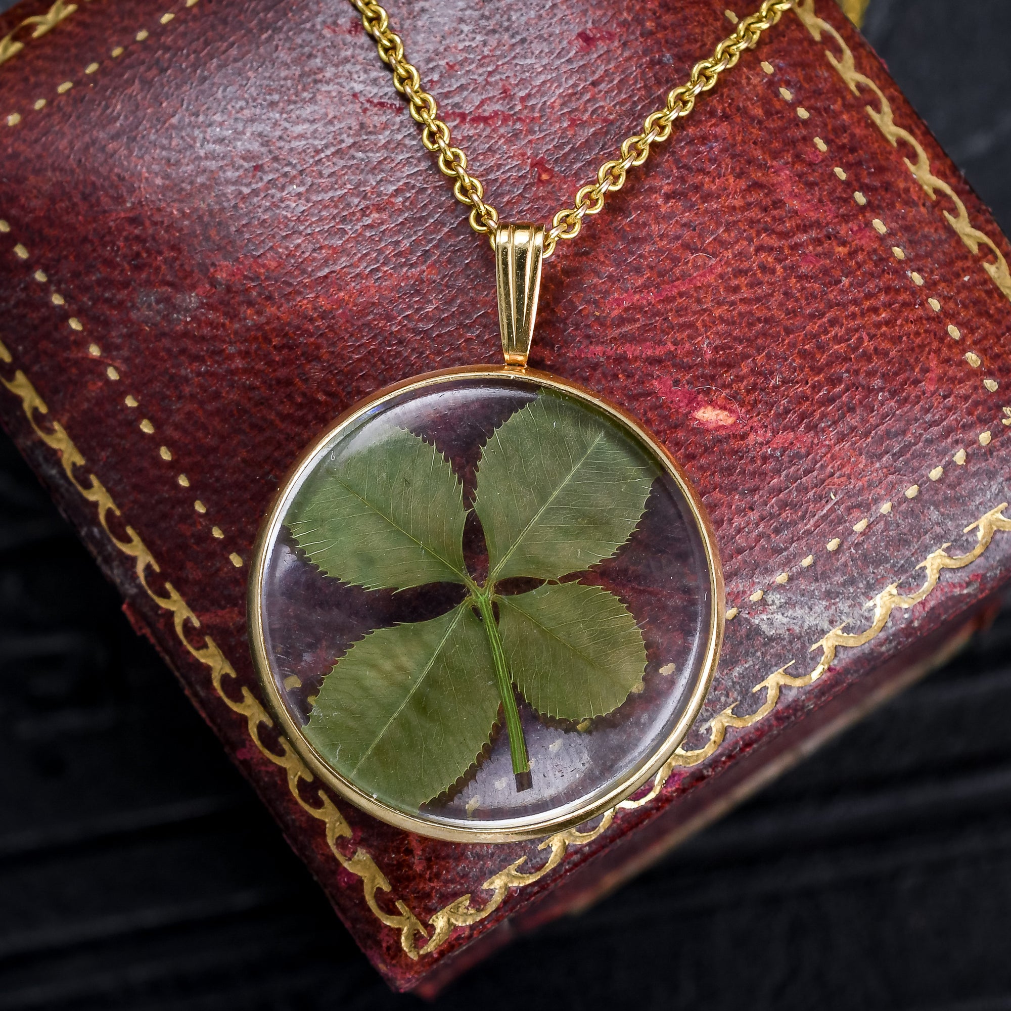 diamond four leaf clover necklace - lenawald