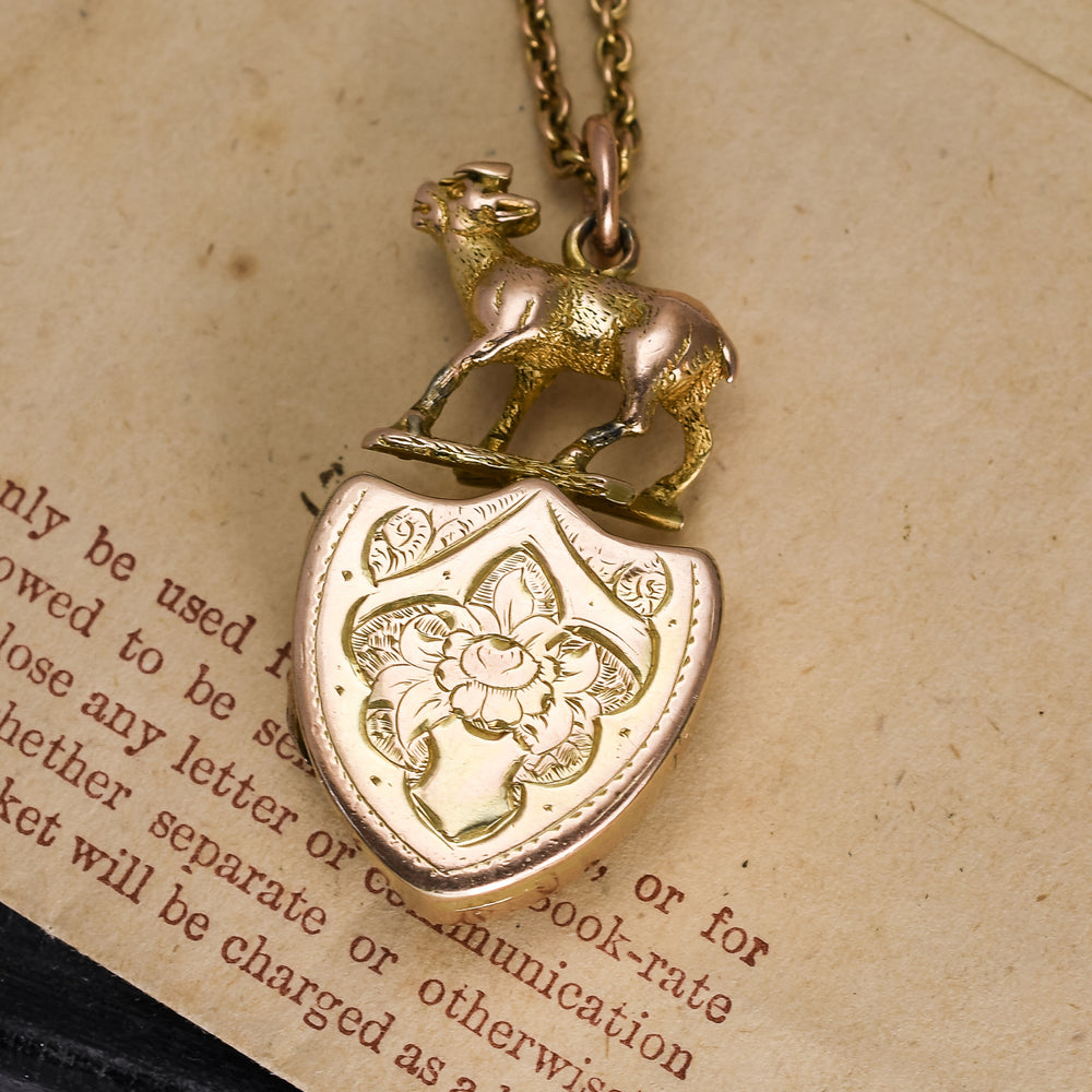 Mid-Victorian Masonic Shield Locket