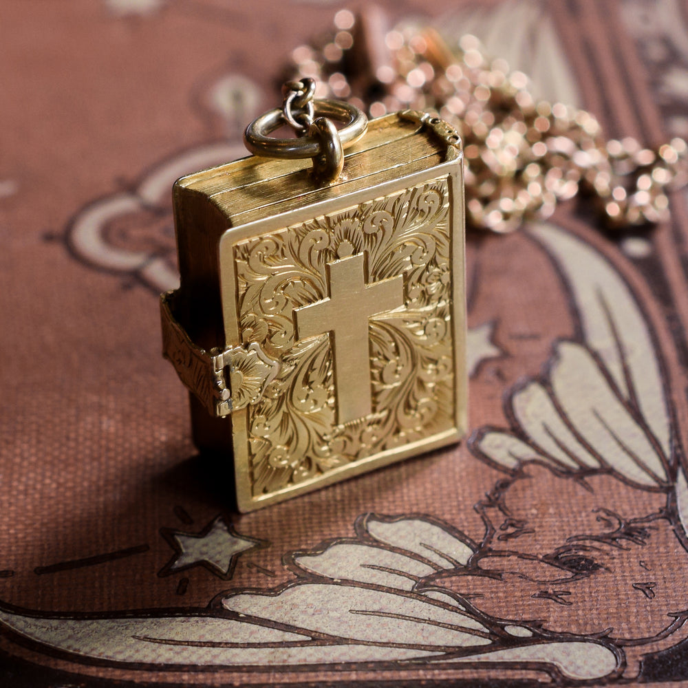 Mid-Victorian Gold Bible Locket