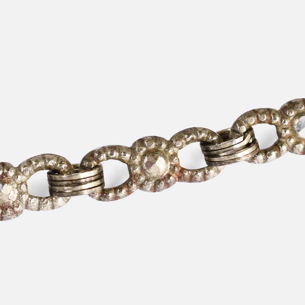 18th Century Cut Steel Guard Chain