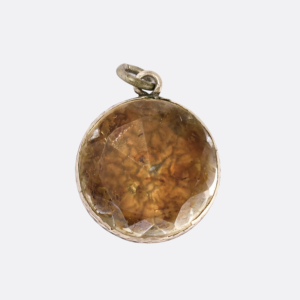 18th Century Rock Crystal Memorial Pendant