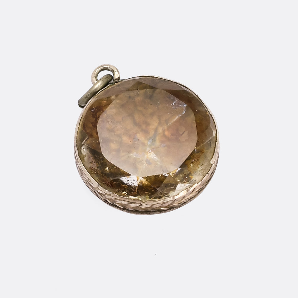 18th Century Rock Crystal Memorial Pendant