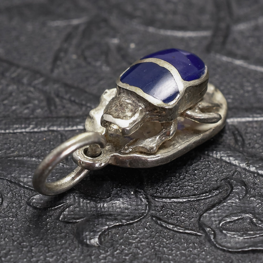 1920s Egyptian Revival Enamel Scarab Charm