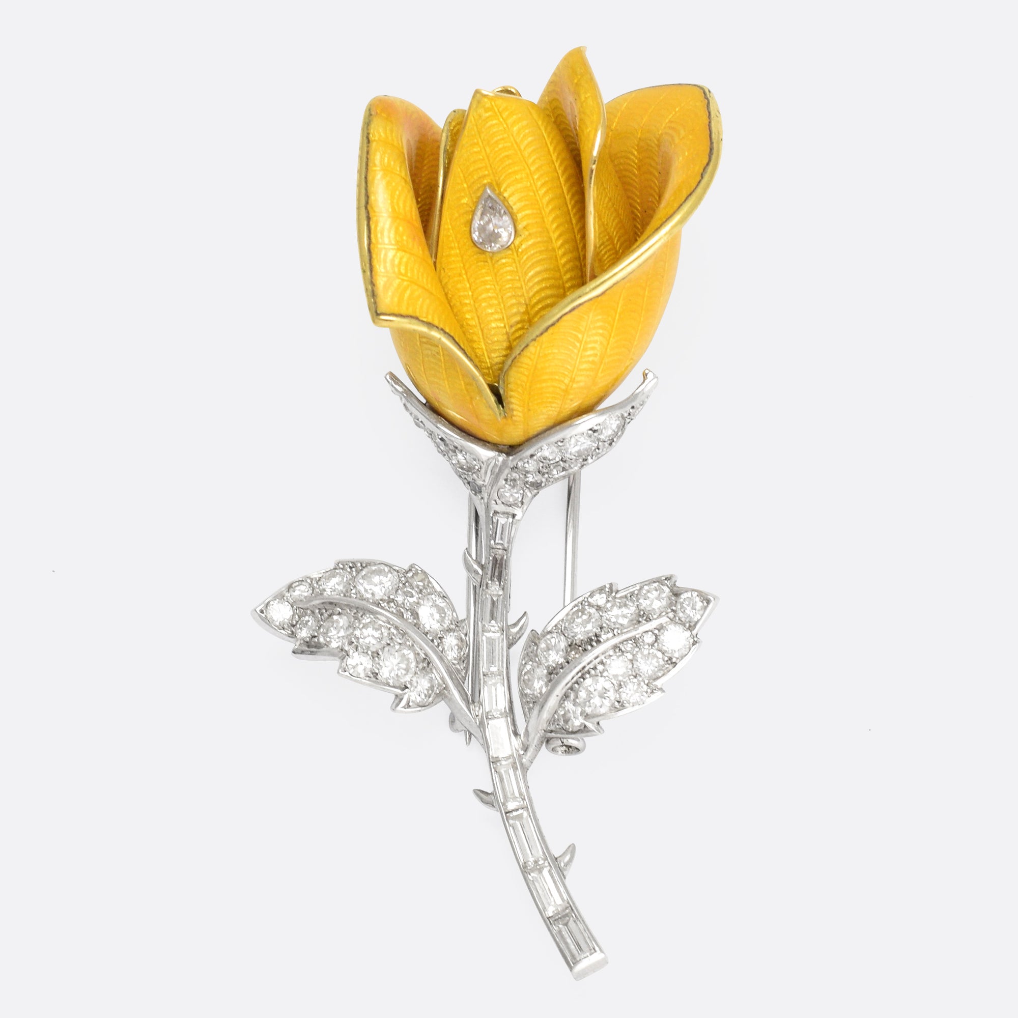 Yellow 2025 rose brooch