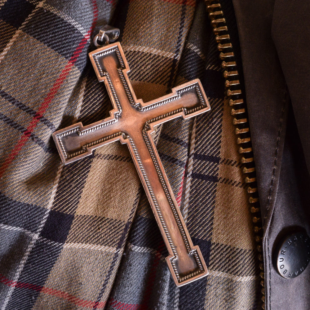 Large Vintage Silver Cross Pendant