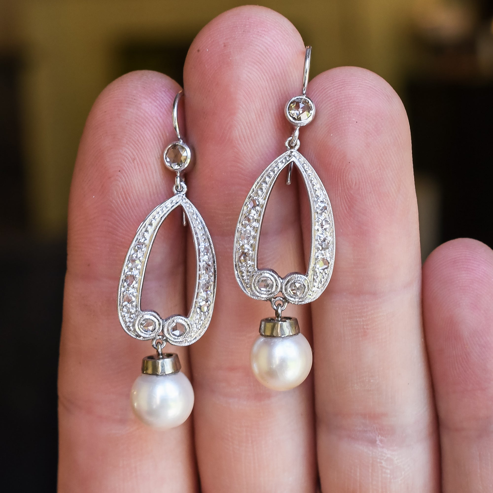 Traditional Pearl Hanging Earrings  Chandrani Pearls