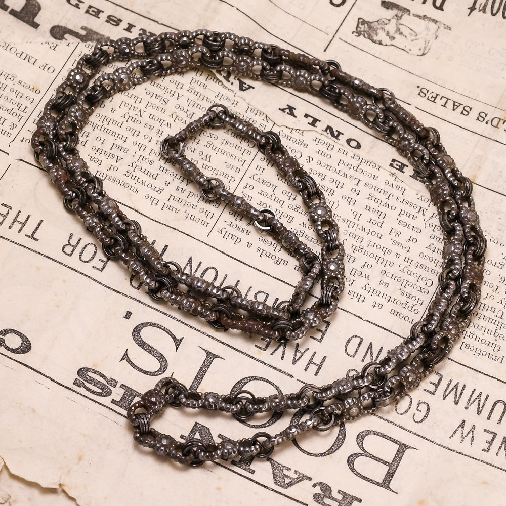 18th Century Cut Steel Guard Chain