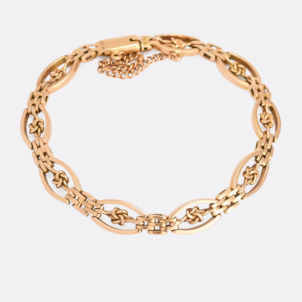 Edwardian Love Knot Gate Bracelet