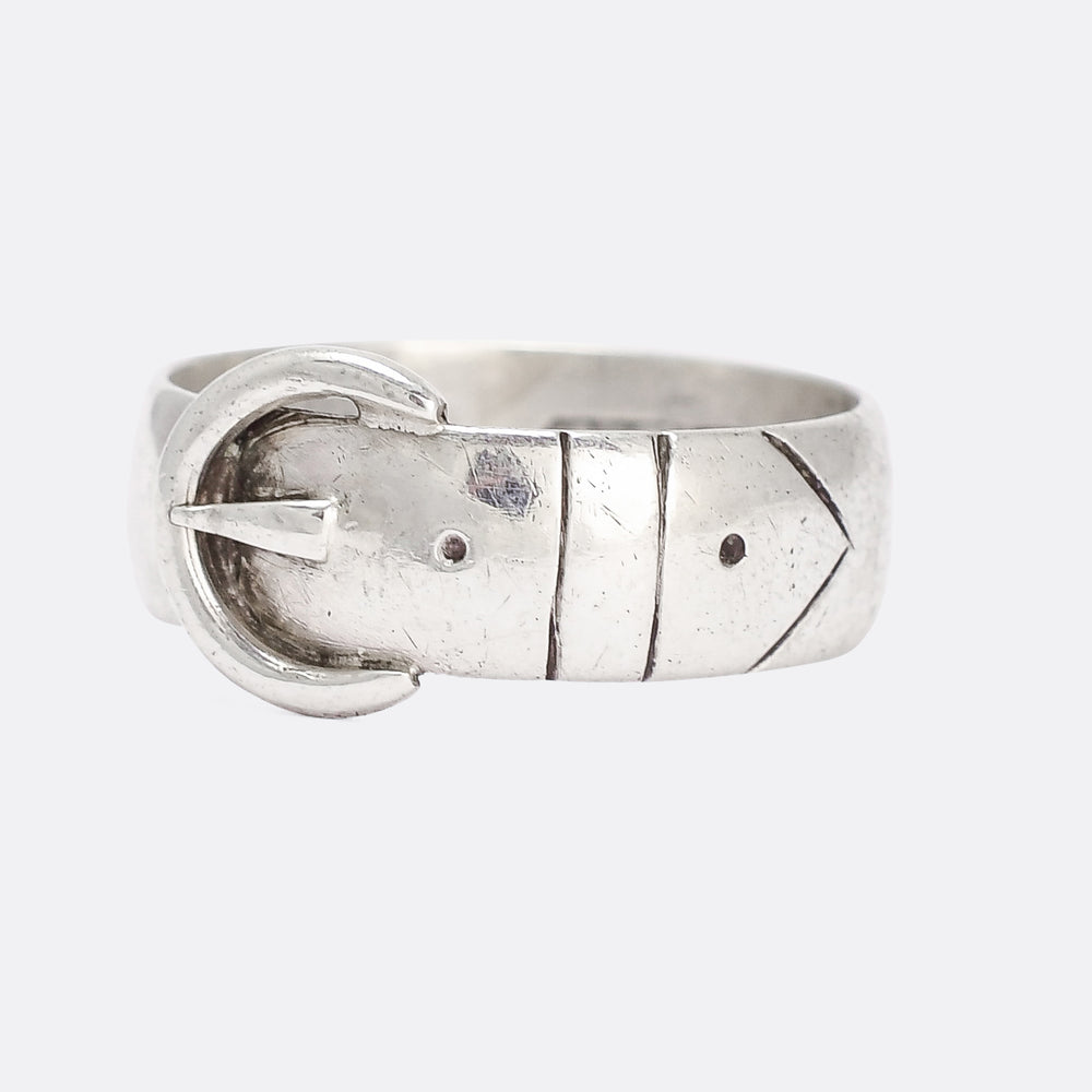 Edwardian Silver Buckle Ring