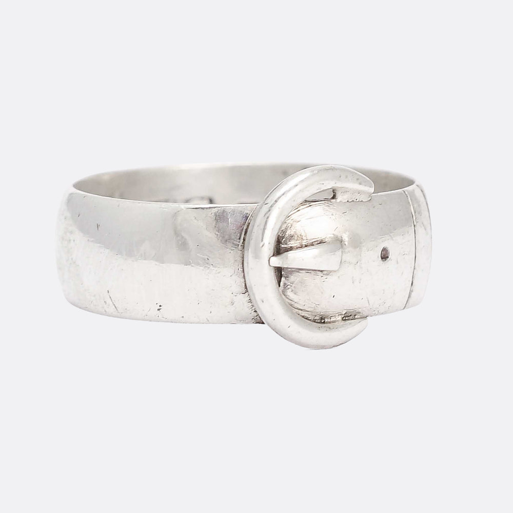 Edwardian Silver Buckle Ring