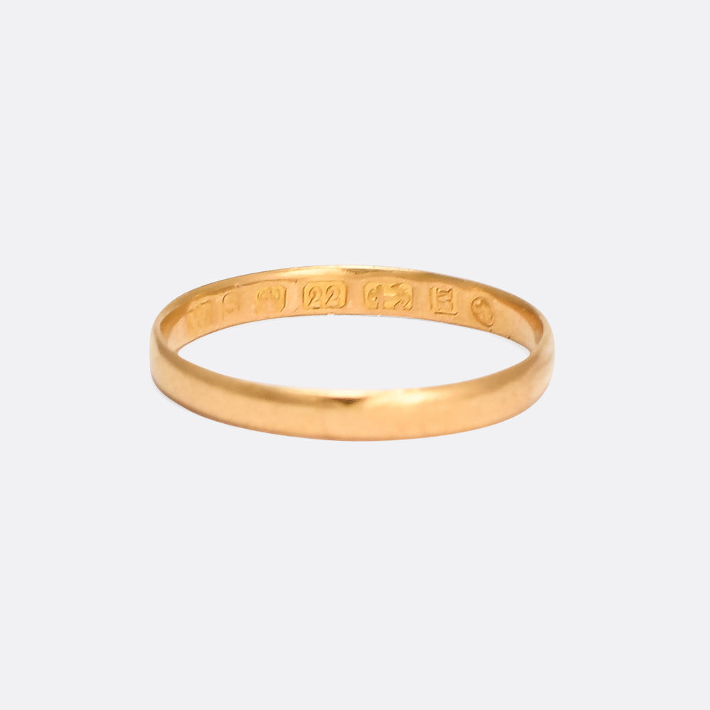 Mid-Victorian 22k Gold Wedding Band