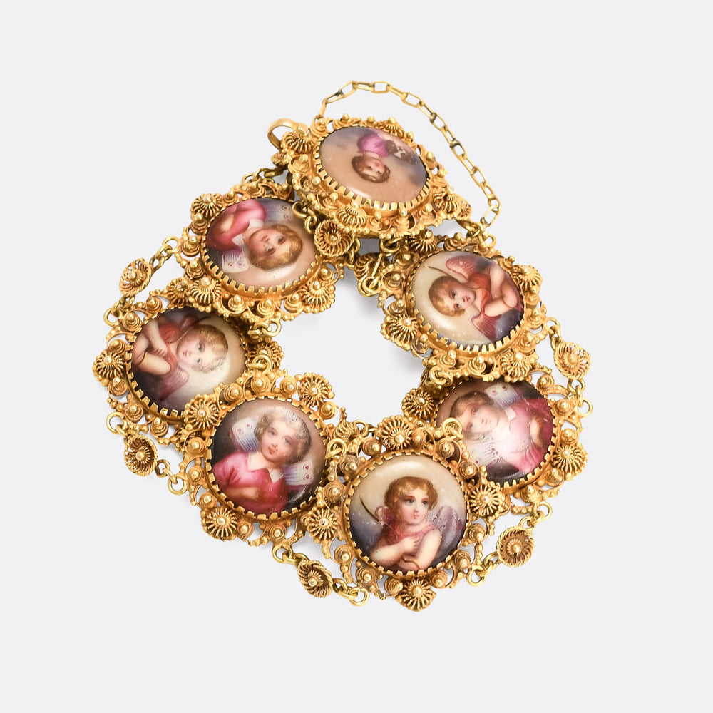 Regency Period Enamel Portrait Bracelet