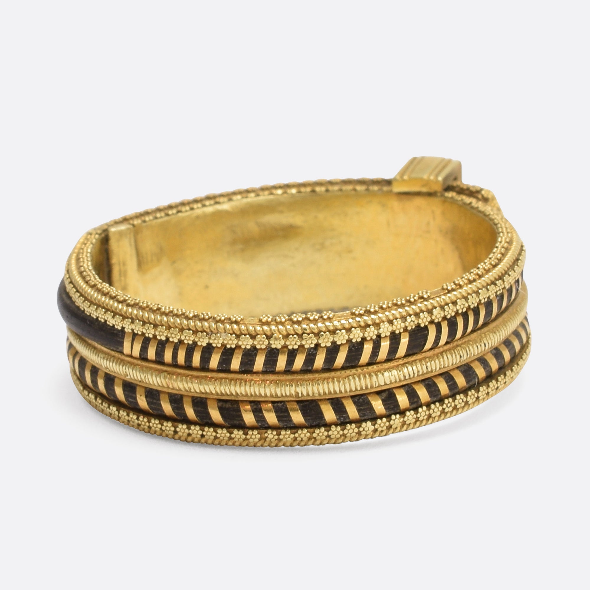 Gold and Elephant Hair Love Bracelet c1940 - Kimberly Klosterman Jewelry