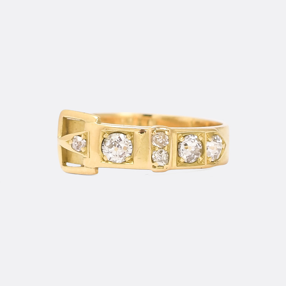 Victorian OMC Diamond Buckle Ring