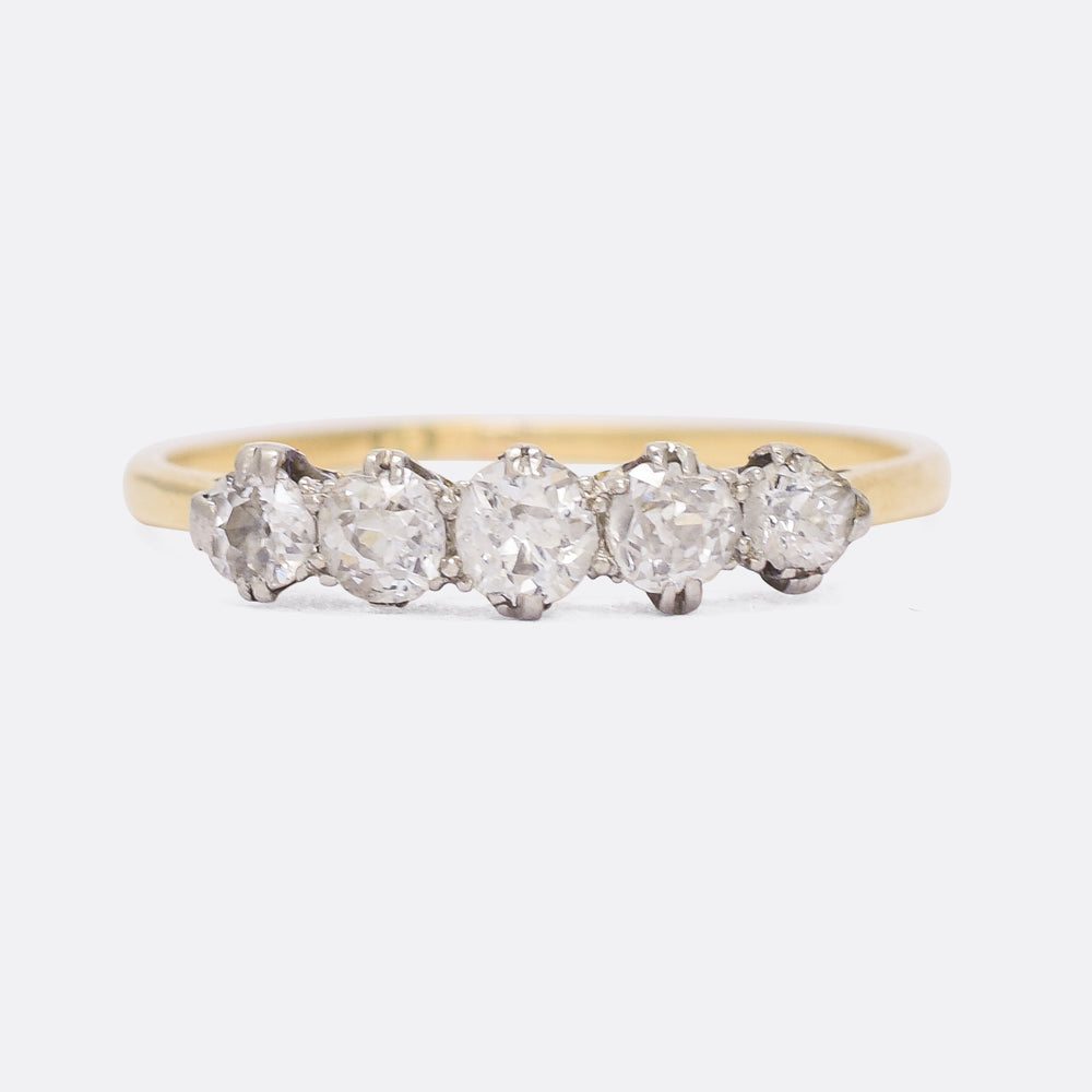 Victorian Old Cut Diamond 5-Stone Ring