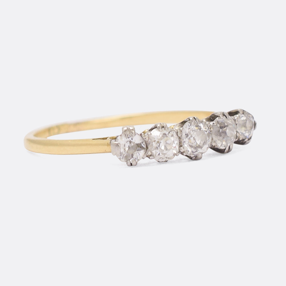 Victorian Old Cut Diamond 5-Stone Ring