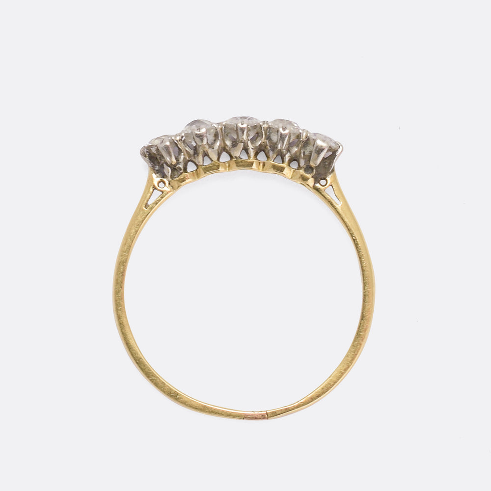 Victorian Old Cut Diamond 5-Stone Ring