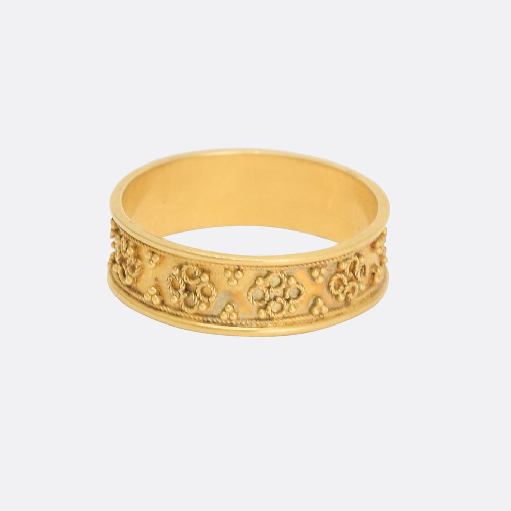 Victorian Etruscan Revival Gold Band