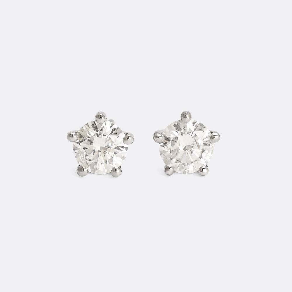 Vintage .75ct Diamond Stud Earrings