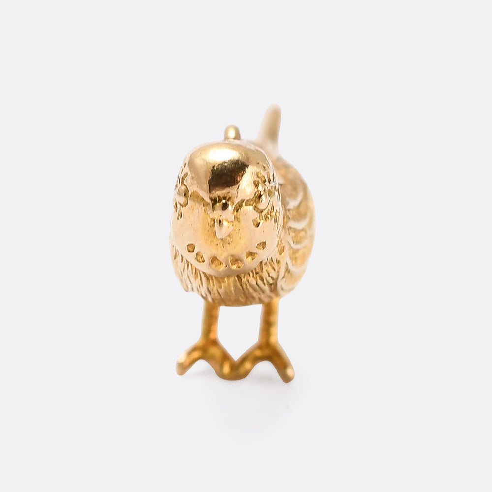 Vintage Gold Budgie Charm