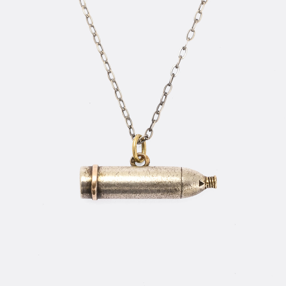 WW1 Silver & Gold Artillery Shell Pendant